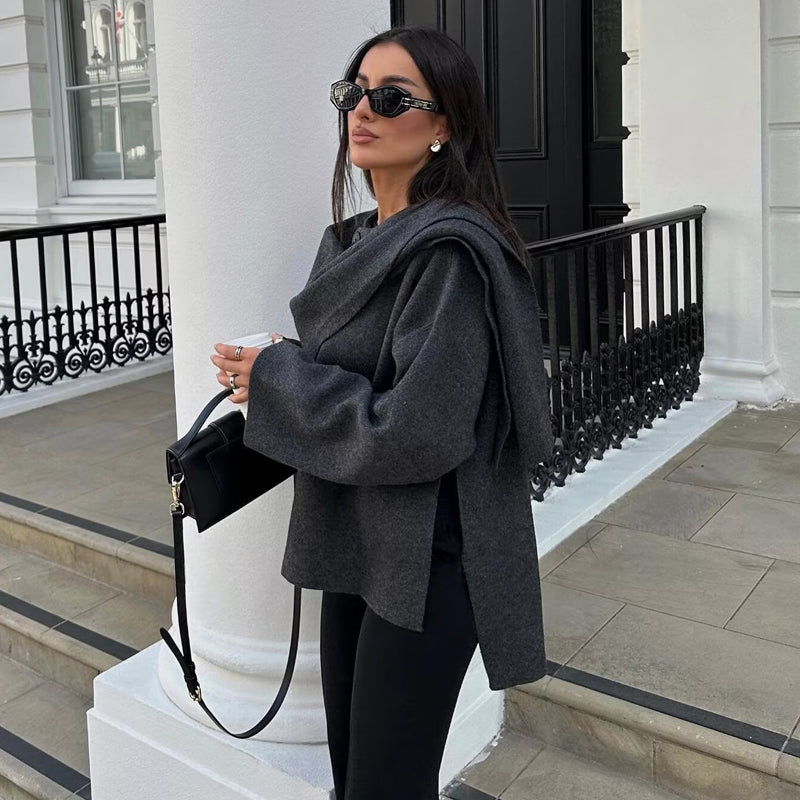 Women's Plush Scarf Parka